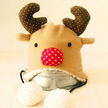 手工diy 嬰兒寶寶用品 可愛麋鹿點點護耳 堆糖,美好生活研究所