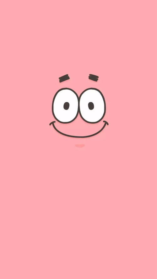 壁紙控 海綿寶寶好可愛,純色背景簡潔風
