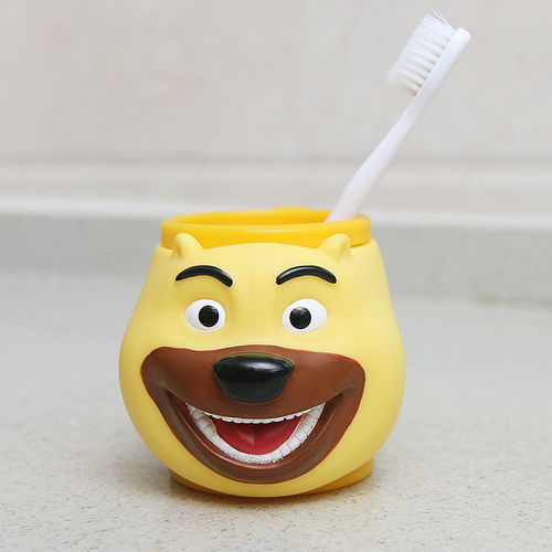兒童水杯立體卡通造型牙刷杯塑料杯仿摔創意可愛寶寶漱口杯食品級